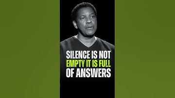 Silence Is Not Empty It Is Full Of Answers #motivation #motivationalquotes