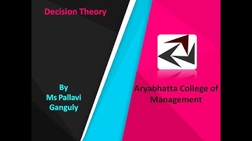 Decision Theory – Operations Research