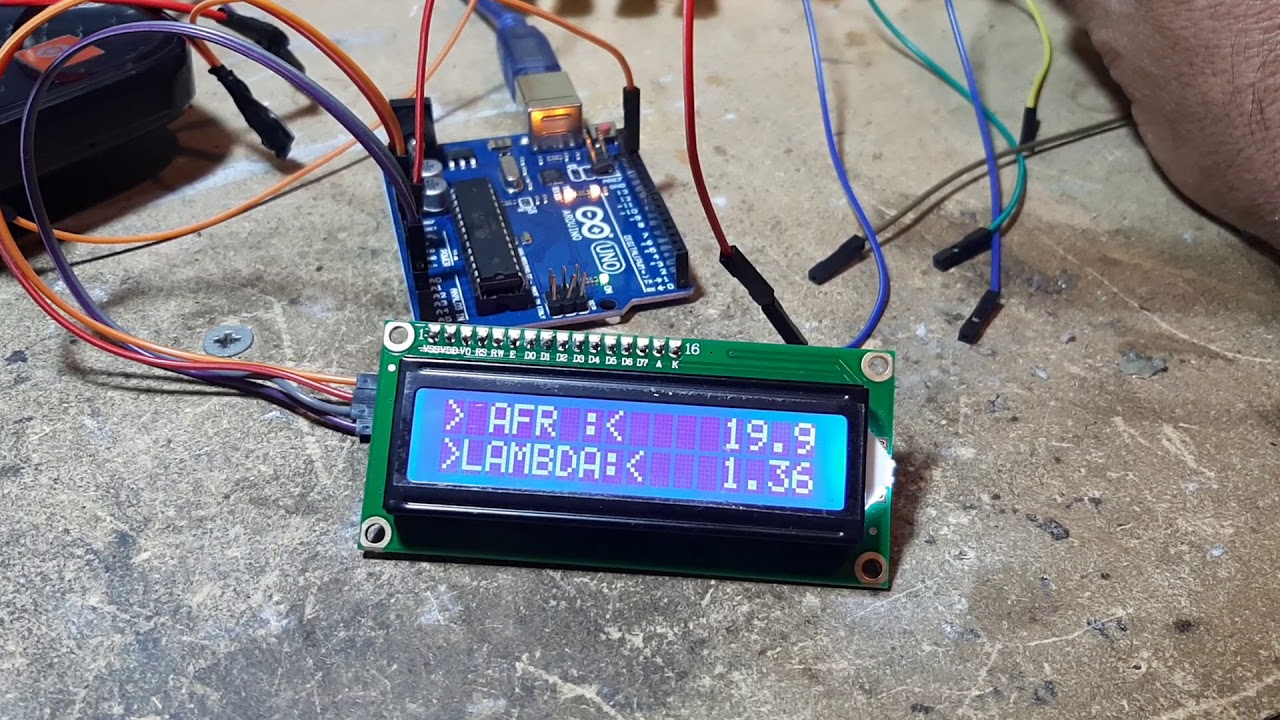Wideband lambda arduino - YouTube