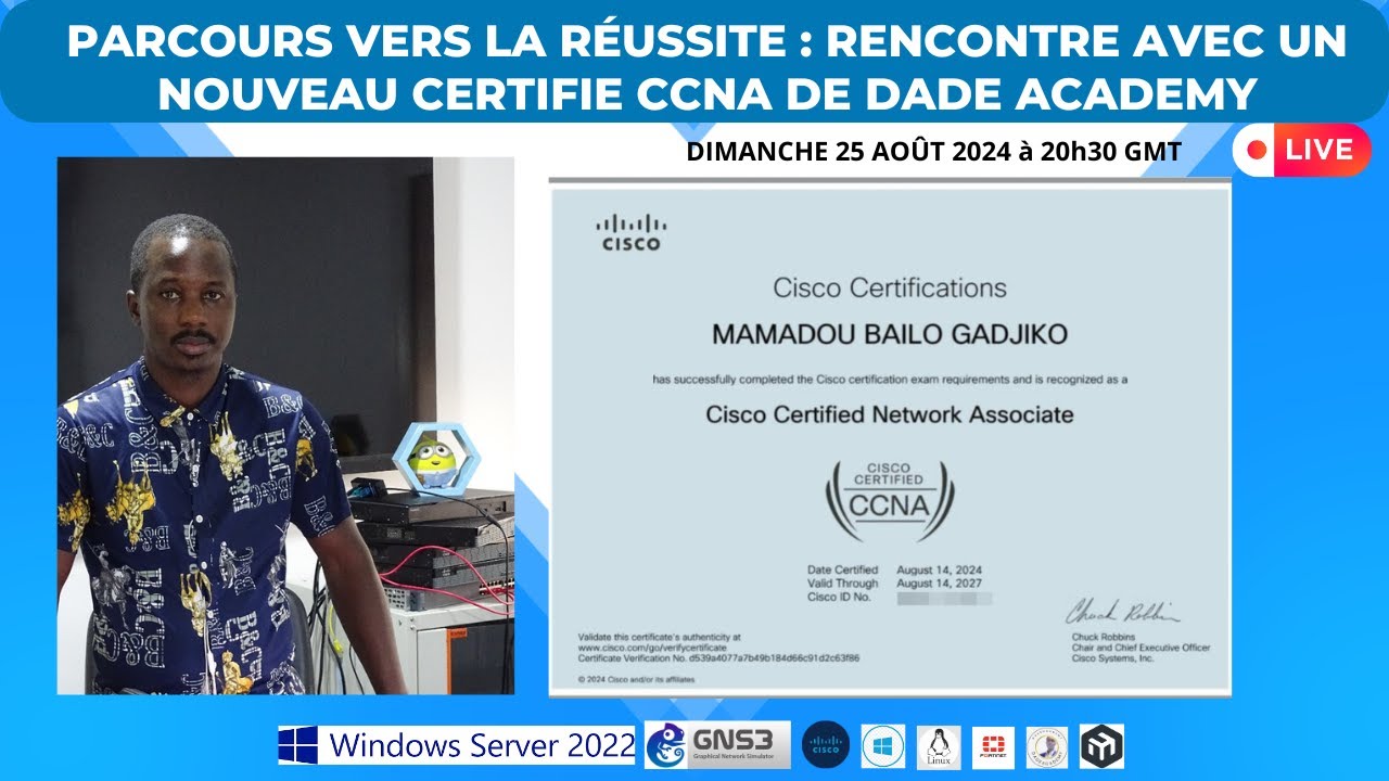 ✅  Interview : Parcours vers la Réussite d’un Jeune Certifié CCNA 200-301 🎓