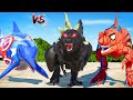 (Jurassic World Evolution🌍)Captain Opthalmosaurus vs SpiderMan megalodon Dinosaurs Fight