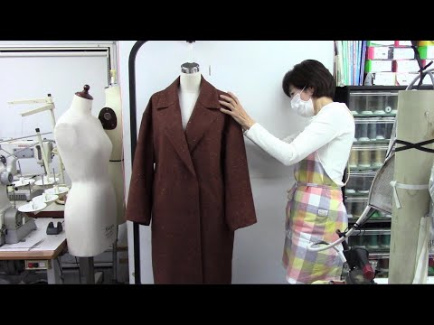 Hoe naai je een wollen jas met dubbele borst - geen voering, biaisband in alle naadtoeslagen -
