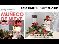 Muñeco de nieve navidad / manualidades para navidad / lighted snowman / manualidades faciles