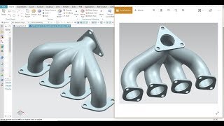 NX 12 Tutorial #6 |3D Model Curver , sweep   Exhaust Manifold