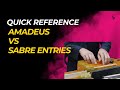 Amadeus Versus Sabre Cryptic Entries