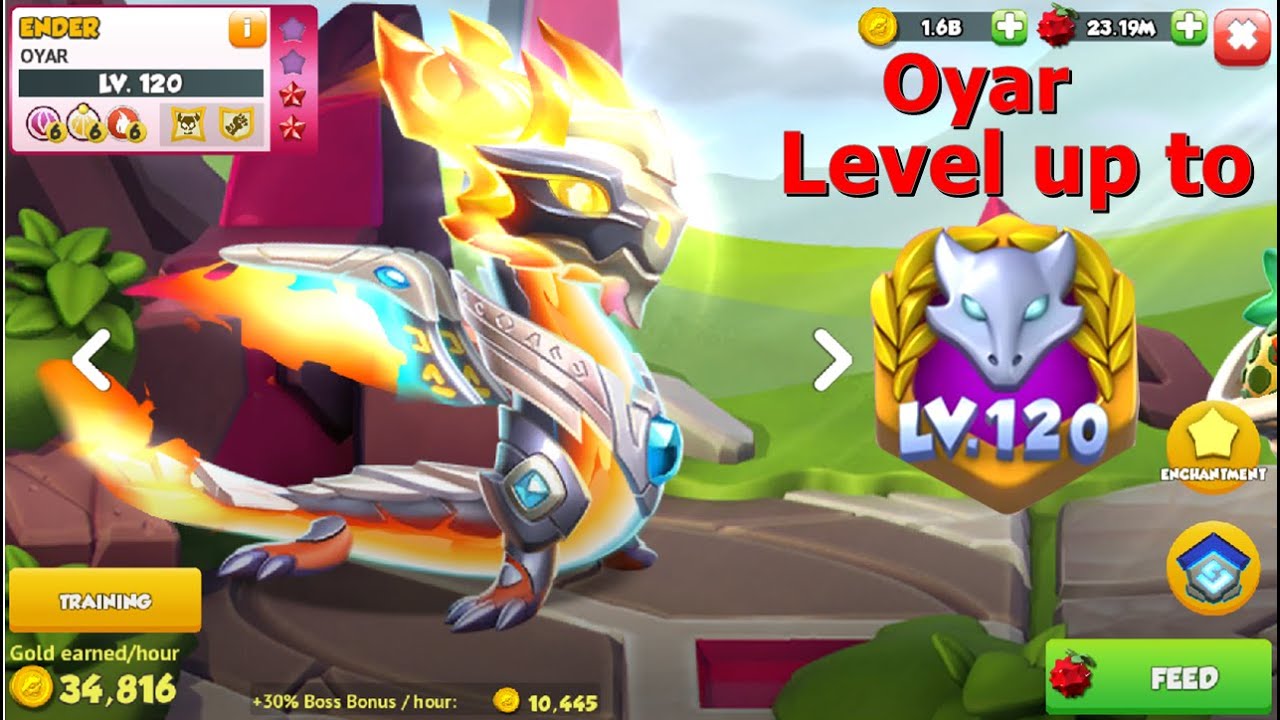 Ancient Oyar level up to 120-Dragon Mania Legends | Enchant Arena Battle | DML
