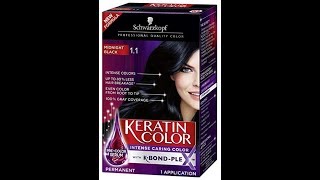 Schwarzkopf keratin color Midnight Black |Nina Gilhousen