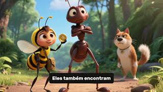 Thumbnail: Abelha Desastrada & Gato-Cachorro: Aventura Mágica de Amizade Inesperada! ✨🐝🐾