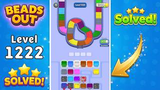 Beads Out - Level 1222 Walkthrough 🧩 | Solution & Gameplay (Voodoo) 🔴
