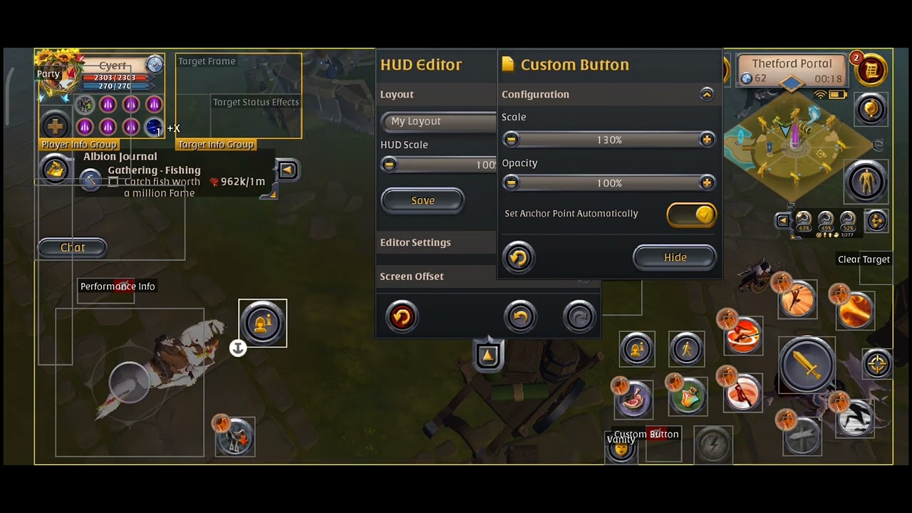 This is how you set inspect button in mobile phone Albion - YouTube
