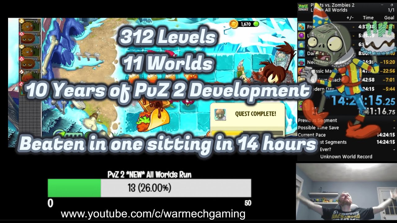[Part 2/2] PvZ 2 Turns 10 Today! Let's Beat Every Level... In Order ...