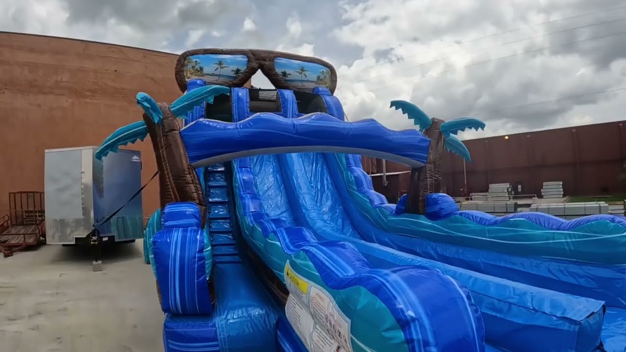 18ft South Beach Dual Lane Water Slide – Hybrid