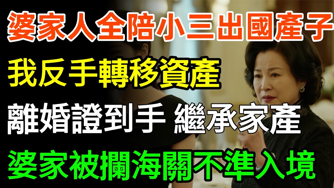婆家人全陪小三出國產子，説我「隻能當保姆」，我微笑點頭反手轉移資產，離婚證到手後繼承20億家產，婆家6口被攔在海關不準入境！#故事分享 #人生感悟 #家庭