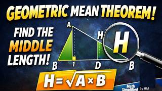 Geometric Mean Theorem | Right Triangle Trick Explained #Geometry #Math #LearnMath