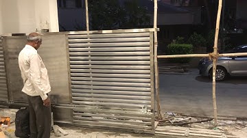 Sliding gate in Milan society done by Krishna home automation +919016042525