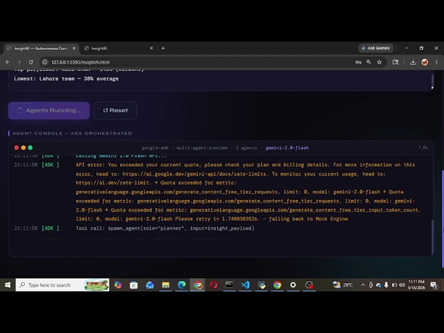 InsightAI — Autonomous Content-to-Action Agent | Google ADK + Gemini 2.0 Flash | Hackathon Demo