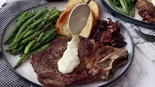 Pan seared steak with gorgonzola cream ...