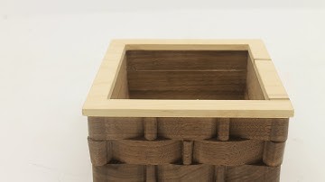 How to make a wooden box that looks like the sides were woven