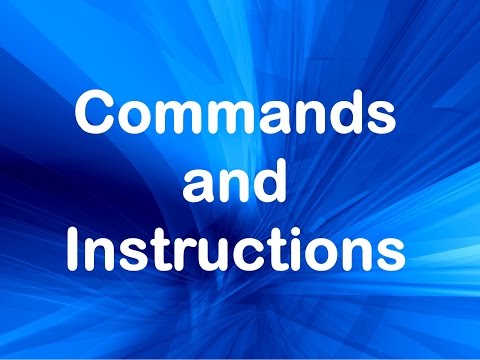 Commands and Instructions . Learn English