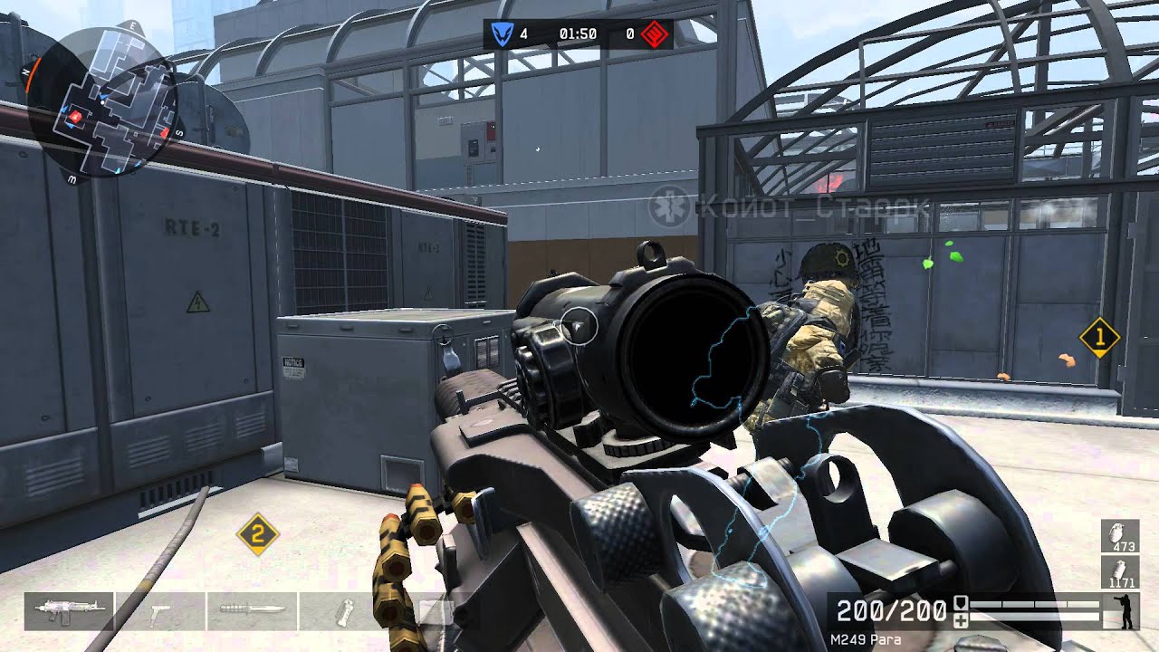 Игра с M249 Para на карте Пункт назначения