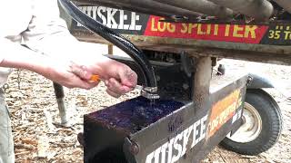 How to fix hydraulic hose that keeps popping off fitting on firewood log splitter