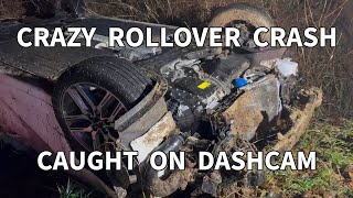 Crazy Rollover Crash Caught on Dash Cam