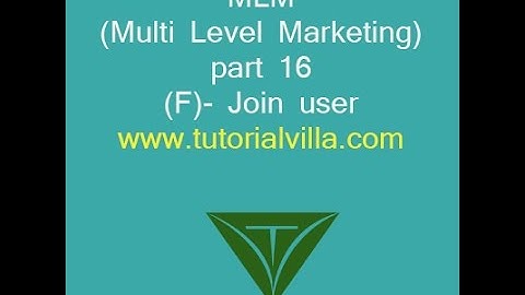 MLM(Multi Level Marketing) website using php part 16(F)- Join user