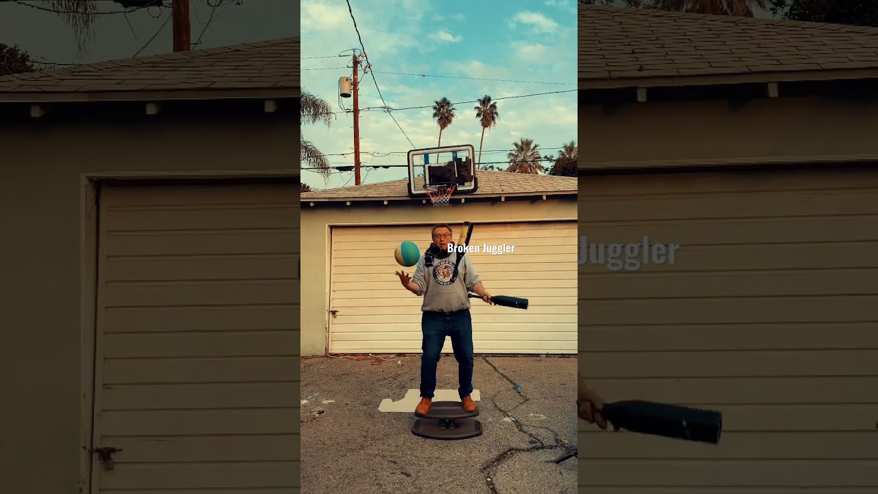 Juggling wine bottles.  