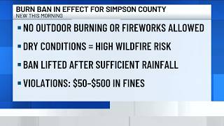 Burn ban issued for Simpson County