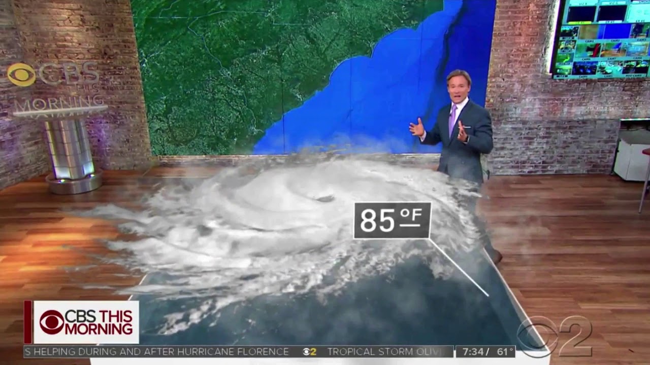 "CBS This Morning" Hurricane Florence Augmented Reality - YouTube