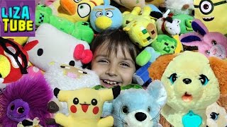 Liza showed SOFT TOYS for children