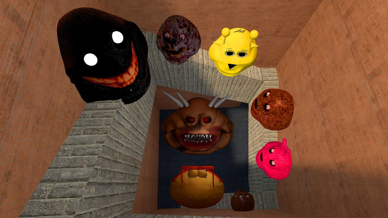 🛣️SPARTAN KICKING POU BOU FAMILY FROM BOU'S REVENGE Of POU and SCARY PINK POU in BIG MAZE Gmod????!!