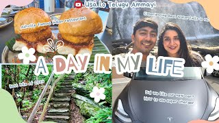 A Day in our Weekend | Ashville Chai pani restaurant | Crabtree waterfalls | Tesla supercharger|Hike