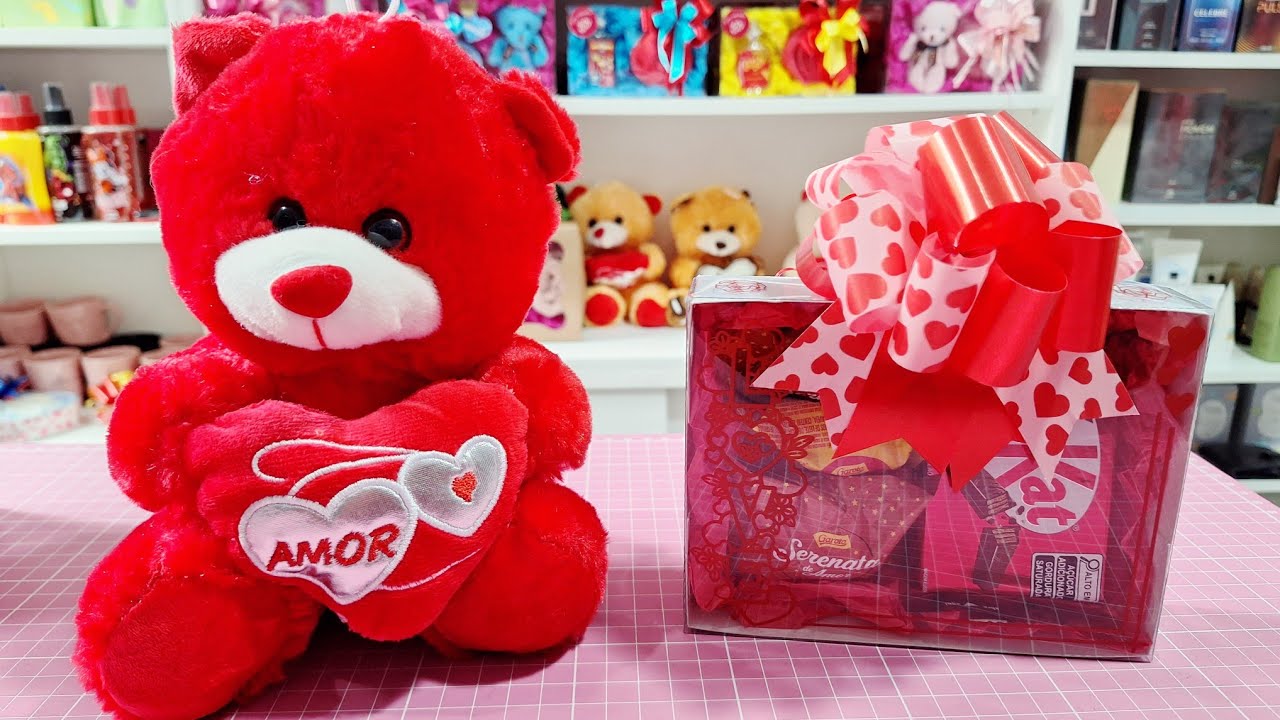 FAÇA E VENDA MUITO: Montando Kits Presentes com chocolate e Urso de Pelúcia Para Você vender muito 