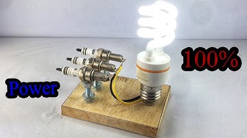 New Technology 2020 Free Energy Generator With Spark Plug 100%