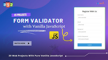 Form Validator Tutorial | HTML, CSS & Vanilla JavaScript