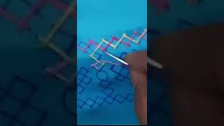 Kutch Work Border Design With Mirror Work