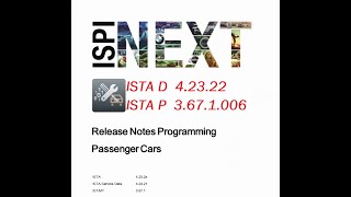 BMW ISTA P. 3.67.1.006 UPDATE & ISTA D. 4.23.22