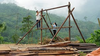 Primitive Crane Build for Huge Wooden House: Homesteading How-To [2024]