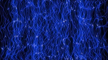 Blue Particle Line Background Motion in 4K (No Audio)