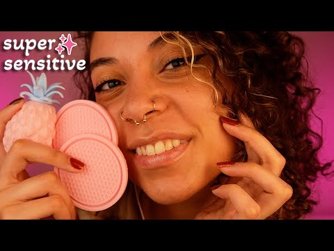 *WARNING: SENSITIVE TINGLES* Ear to Ear Sensitive (all pink!) Triggers ~ ASMR