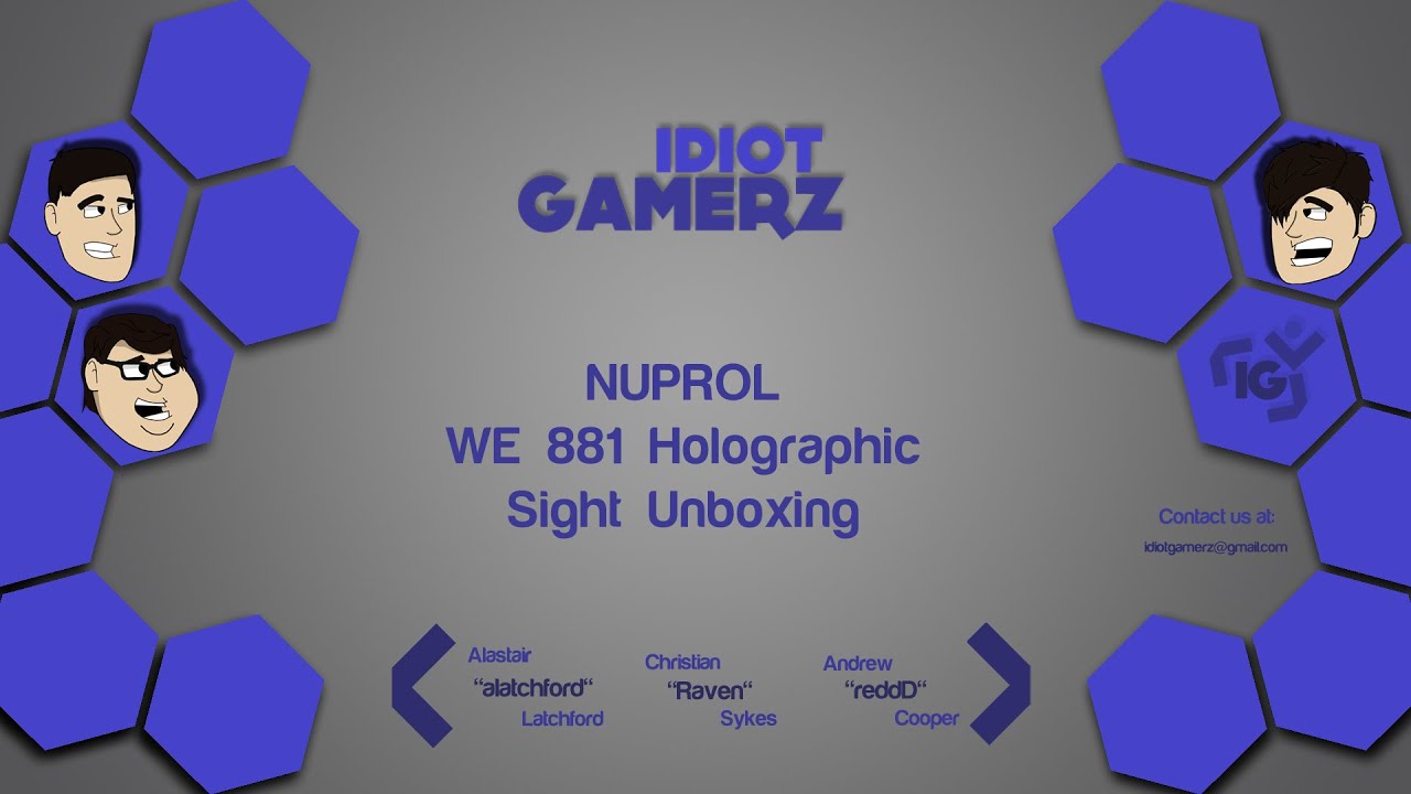 Idiot Gamerz Nuprol WE 881 Airsoft Holographic Sight Unboxing