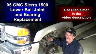 Lower Ball Joint and Bearing Replacement - 05 GMC Sierra 1500 4x4
This truck is a 2005 5.3L GMC Sierra 1500 4x4.
Disclaimer - This video is for entertainment purposes. I am not a licensed mechanic. Any and all information or advice given will be used at your own risk. Some models may vary from the truck shown in this video. Lower Ball Joint and Bearing Replacement - 05 GMC Sierra 1500 4x4