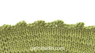 How to cast off with picot = 3 increased stitches with 3 stitches in between
