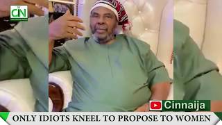 Celebrity Only Idiots kneel to propose to women - Pete Edochie Profile