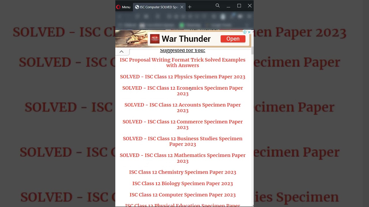 🔥 SOLVED PDF - ISC Computer Specimen Paper 2023 #isc #iscomputer #isc2023