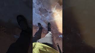 Girl Asking POV If His Shoes Are Waterproof After He Broke Some Ice