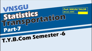 Transportation problem (part-7)|| stat ||T.Y.B.com (sem-6) || VNSGU