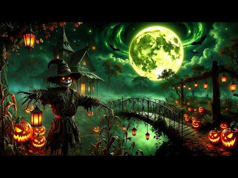 Haunted Halloween Farm 🎃👻 Relaxing Halloween Music Ambience, Spooky Sounds