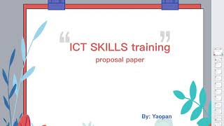 ICT skills training | Proposal Paper for educational leaders